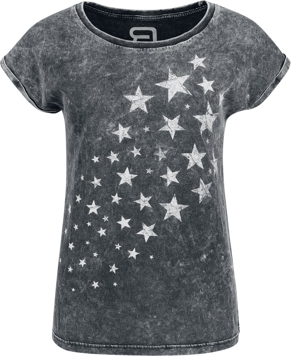 T-Shirt Manches courtes  de RED by EMP - Étoiles - T-Shirt Fille - S à XXL - pour Femme - gris - RED by EMP