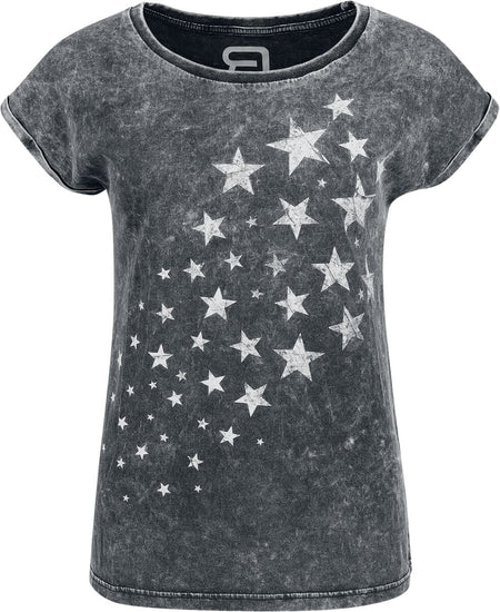 T-Shirt Manches courtes  de RED by EMP - Étoiles - T-Shirt Fille - S à XXL - pour Femme - gris - RED by EMP