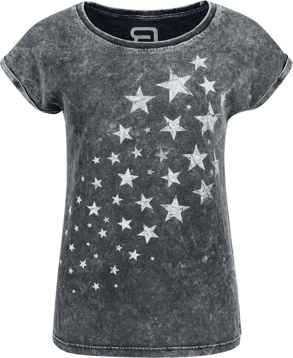 T-Shirt Manches courtes  de RED by EMP - Étoiles - T-Shirt Fille - S à XXL - pour Femme - gris - RED by EMP