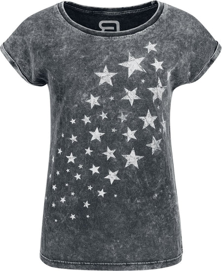 T-Shirt Manches courtes  de RED by EMP - Étoiles - T-Shirt Fille - S à XXL - pour Femme - gris - RED by EMP