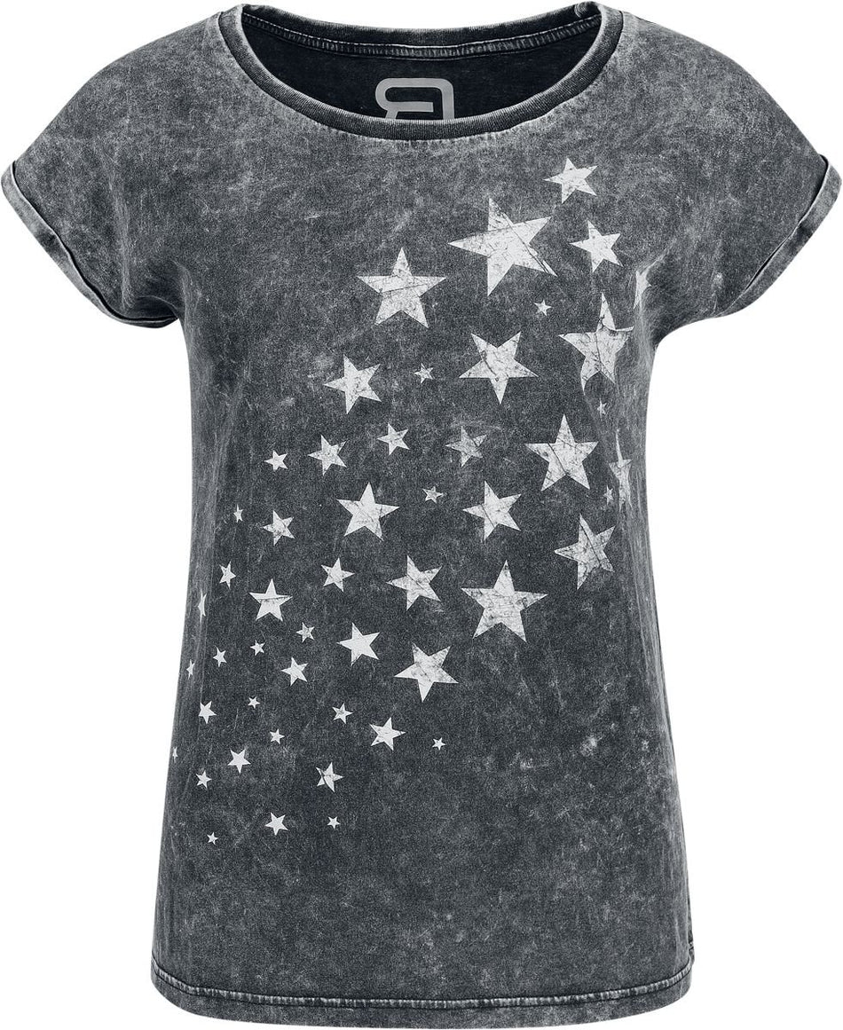 T-Shirt Manches courtes  de RED by EMP - Étoiles - T-Shirt Fille - S à XXL - pour Femme - gris - RED by EMP