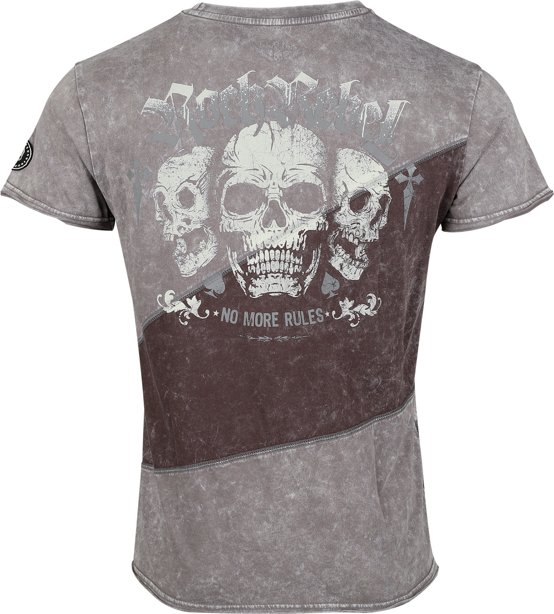 T-Shirt Manches courtes  de Rock Rebel by EMP - Skulls & Details - M à XXL - pour Homme - gris - Rock Rebel by EMP - View 2