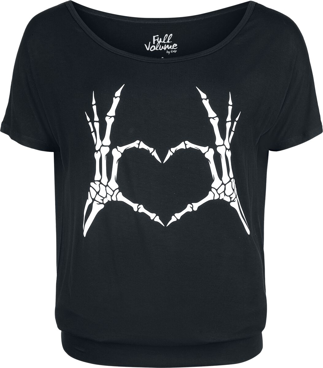 T-Shirt Manches courtes  de Full Volume by EMP - Can You Read My Mind - S à XXL - pour Femme - noir - Full Volume by EMP