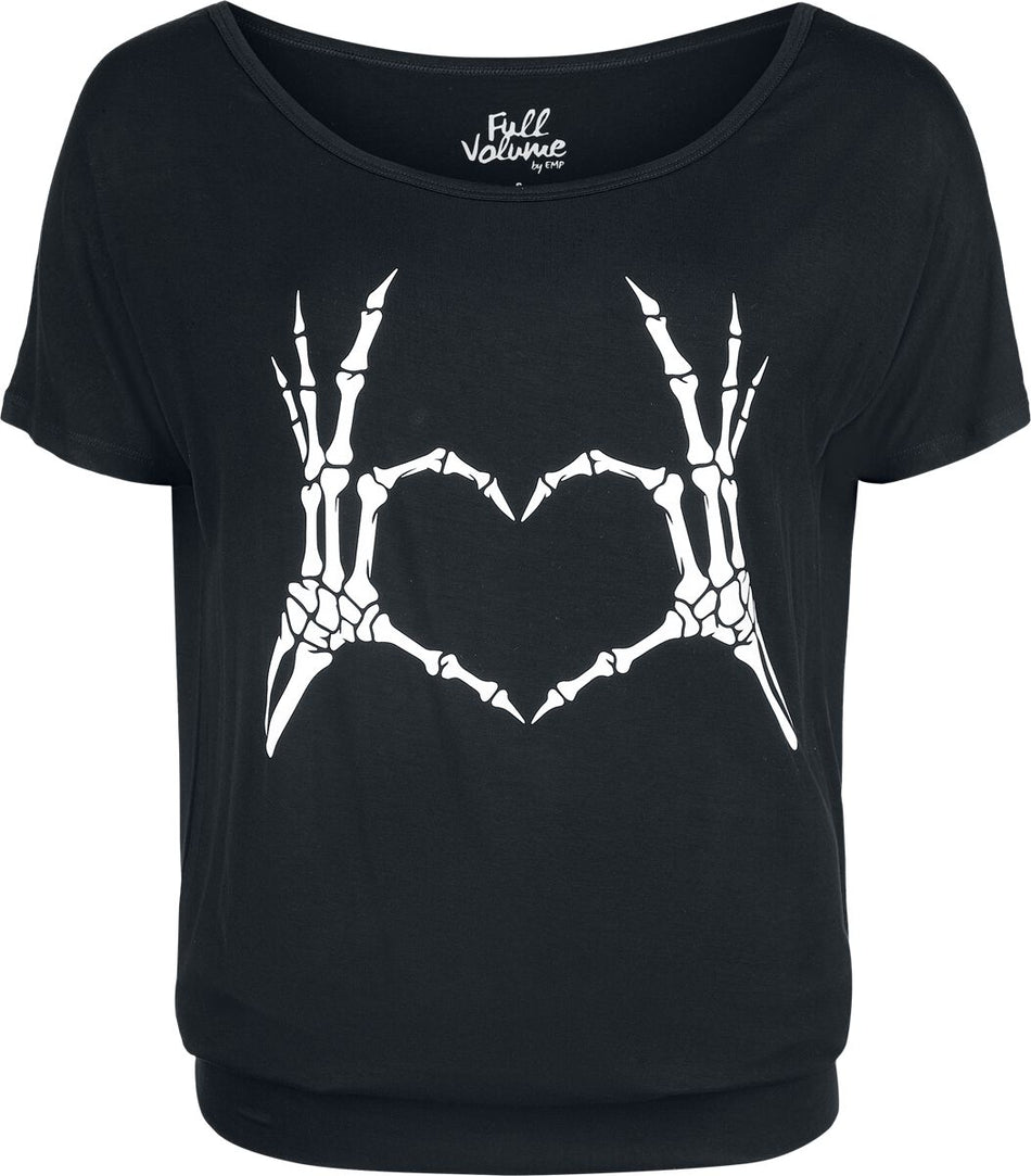 T-Shirt Manches courtes  de Full Volume by EMP - Can You Read My Mind - S à XXL - pour Femme - noir - Full Volume by EMP