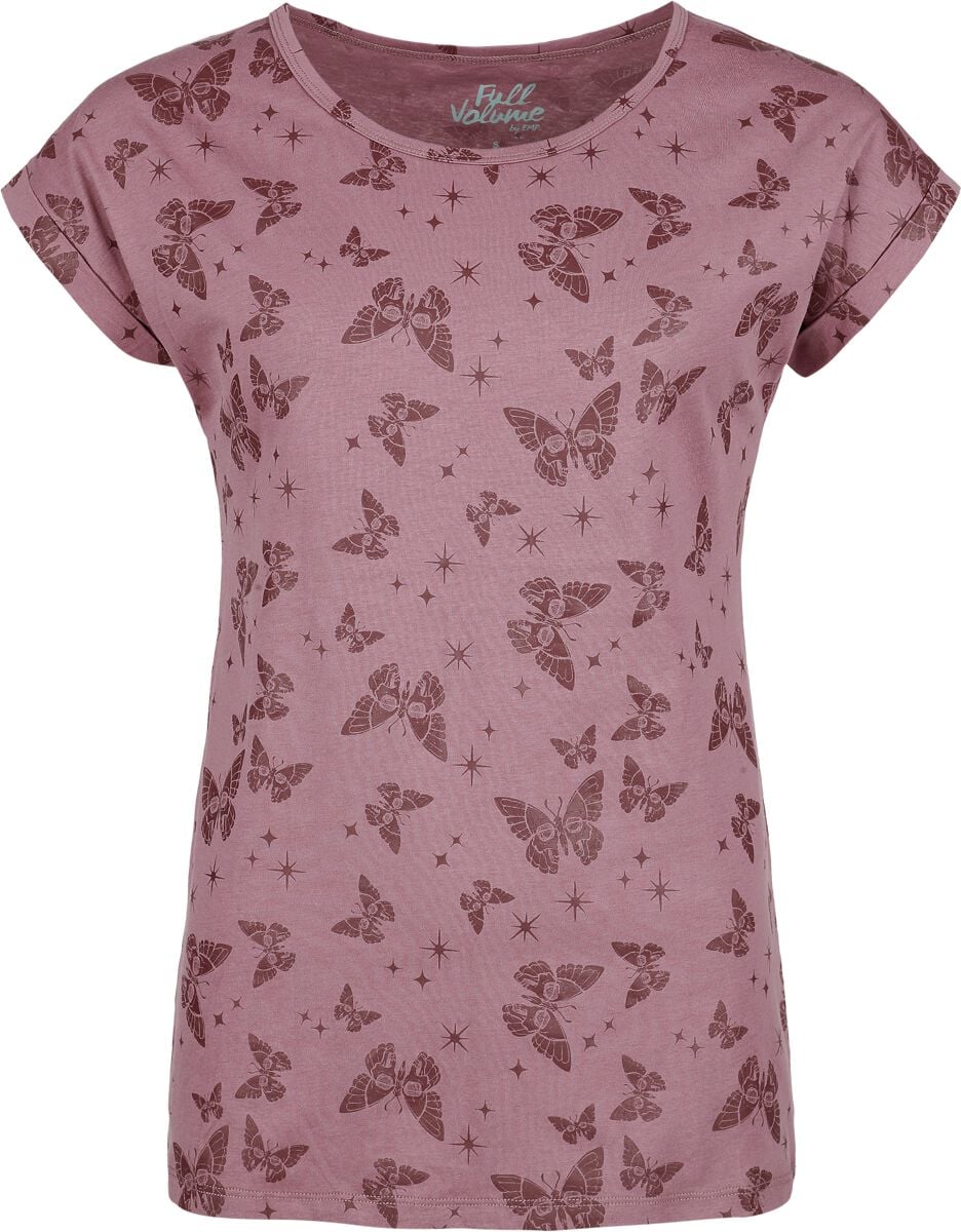 T-Shirt Manches courtes  de Full Volume by EMP - Lovely Butterfly - S à L - pour Femme - lilas - Full Volume by EMP