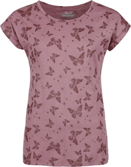 T-Shirt Manches courtes  de Full Volume by EMP - Lovely Butterfly - S à L - pour Femme - lilas - Full Volume by EMP