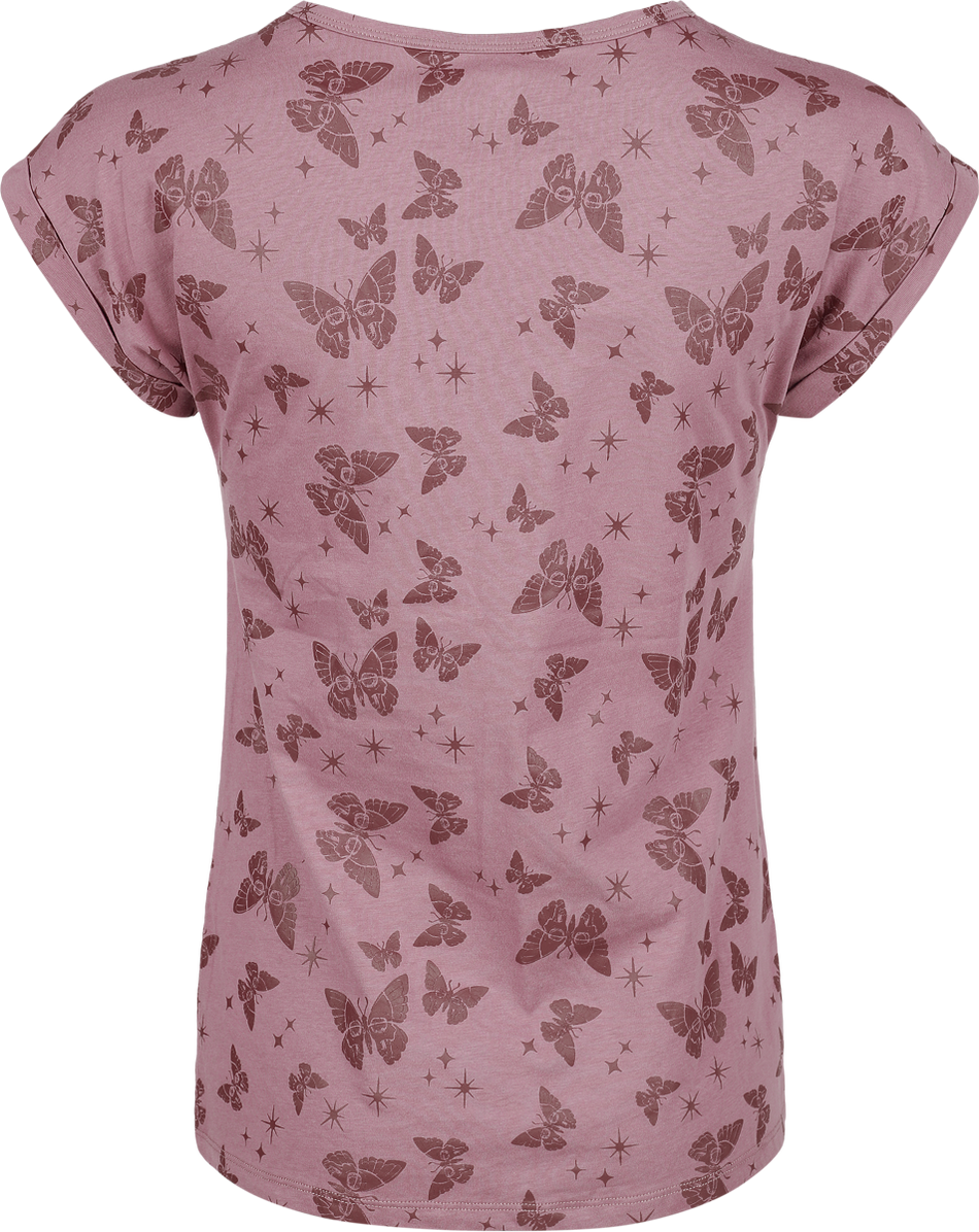 T-Shirt Manches courtes  de Full Volume by EMP - Lovely Butterfly - S à XXL - pour Femme - lilas - Full Volume by EMP - View 2