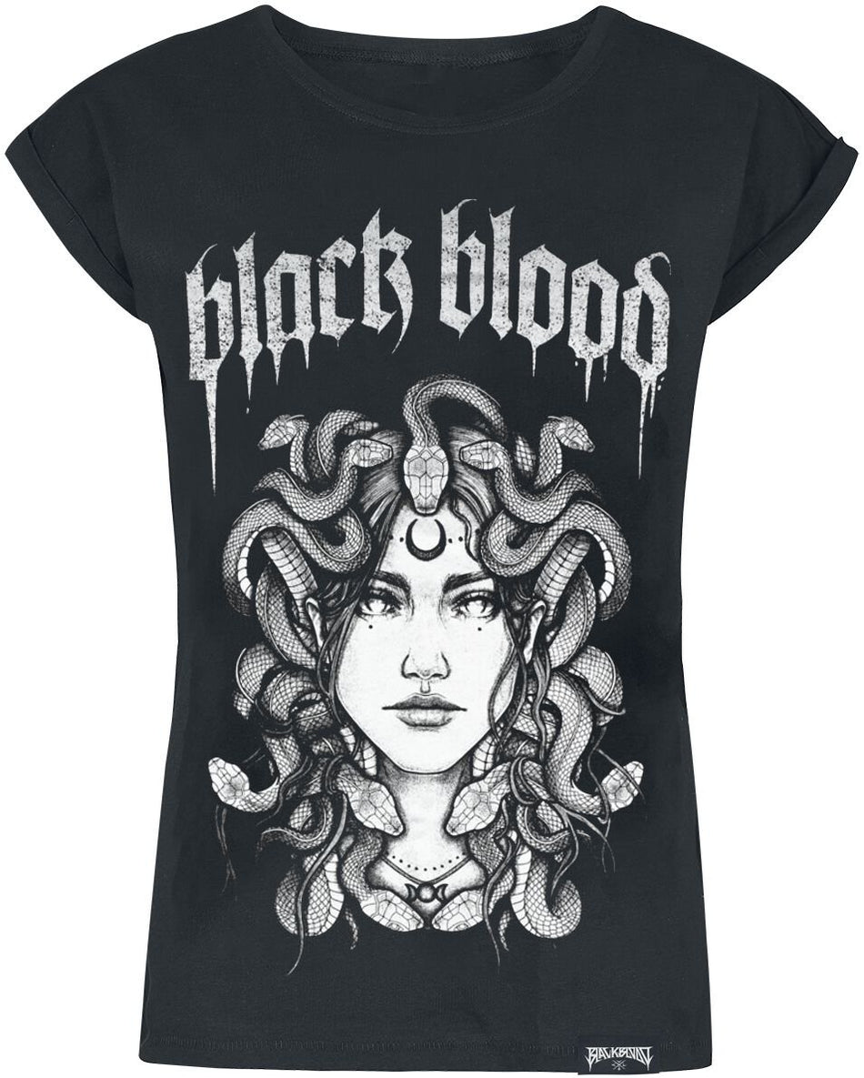 T-Shirt Manches courtes  de Black Blood by Gothicana - Medusa - S à XXL - pour Femme - noir - Black Blood by Gothicana