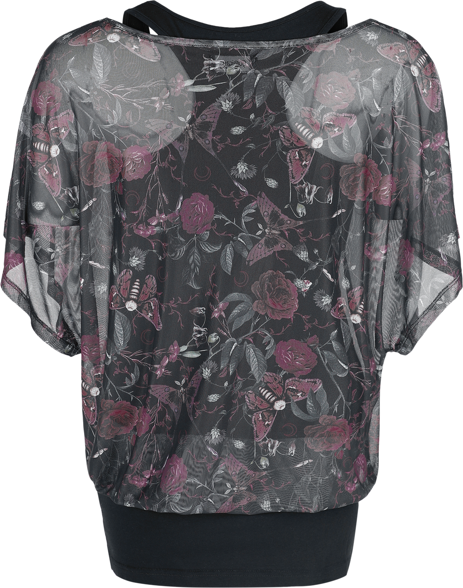 T-Shirt Manches courtes Gothic de Gothicana by EMP - Mystical Woods - S à XXL - pour Femme - noir - Gothicana by EMP - View 2