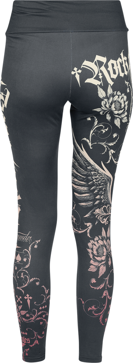 Legging  de Rock Rebel by EMP - Skulls & Details - S à XXL - pour Femme - noir - Rock Rebel by EMP - View 2