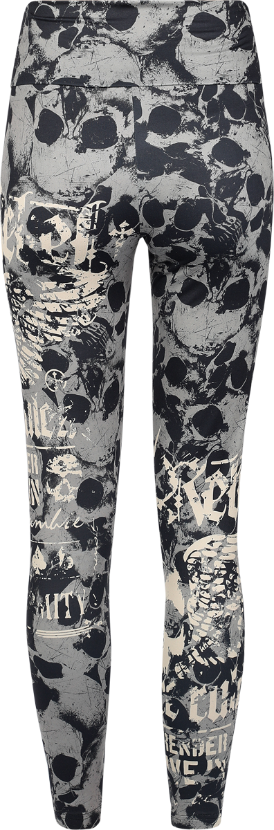 Legging  de Rock Rebel by EMP - Skulls & Details - S à XXL - pour Femme - noir/gris - Rock Rebel by EMP - View 2