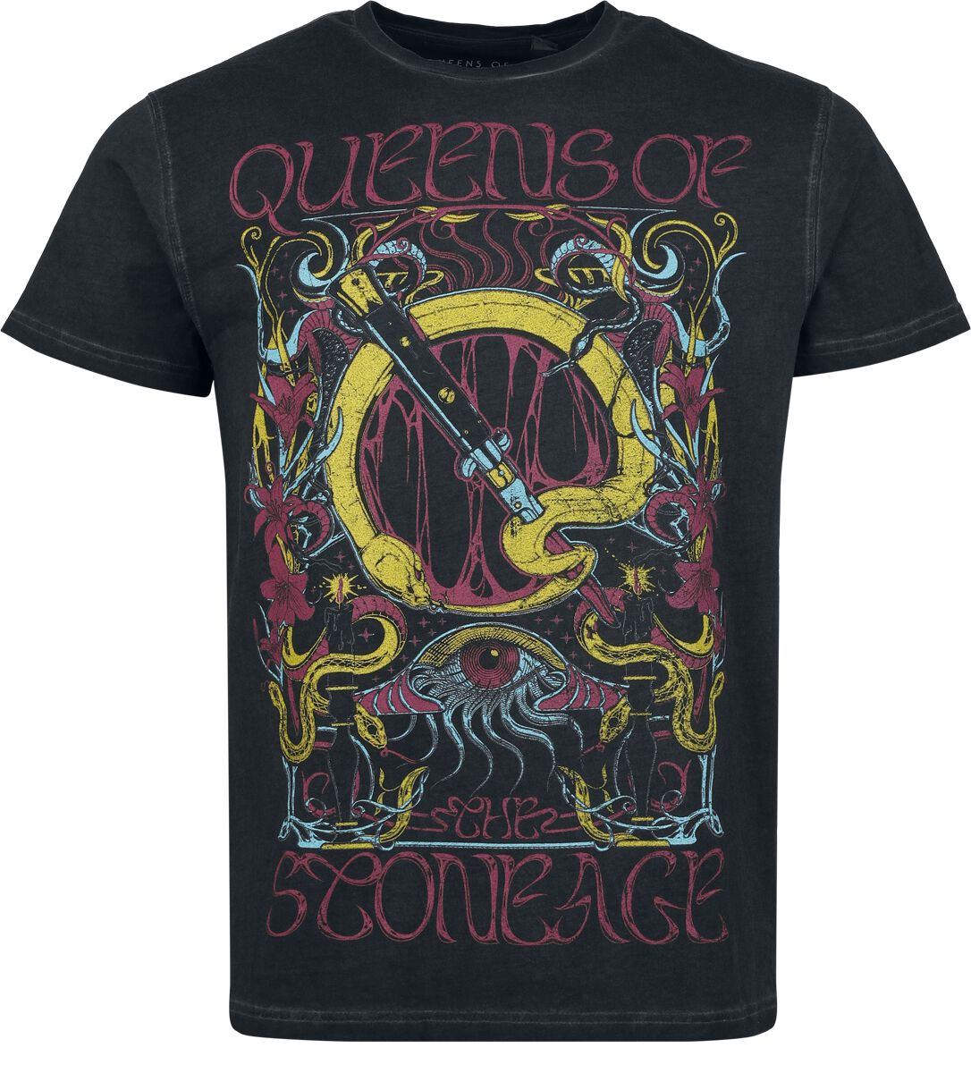 T-Shirt Manches courtes  de Queens Of The Stone Age - Neon Sacrilege - S à 4XL - pour Homme - anthracite - Queens Of The Stone Age