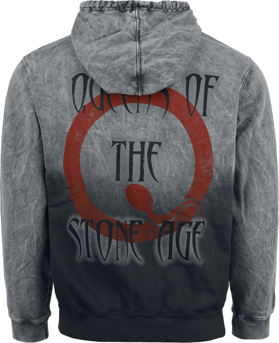 Sweat-shirt à capuche  de Queens Of The Stone Age - Logo - S à XXL - pour Homme - gris - Queens Of The Stone Age - View 2