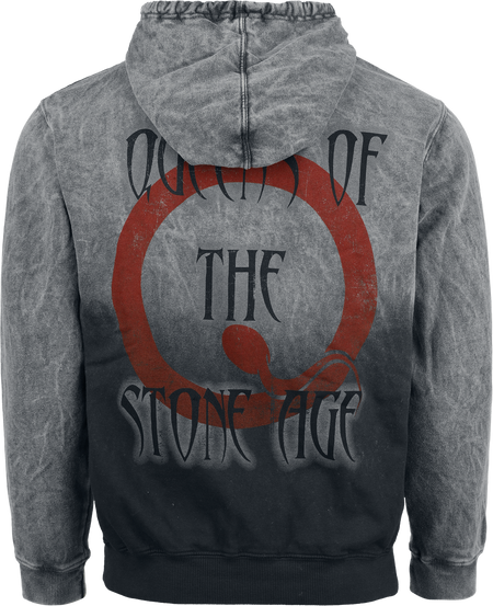 Sweat-shirt à capuche  de Queens Of The Stone Age - Logo - S à XXL - pour Homme - gris - Queens Of The Stone Age - View 2