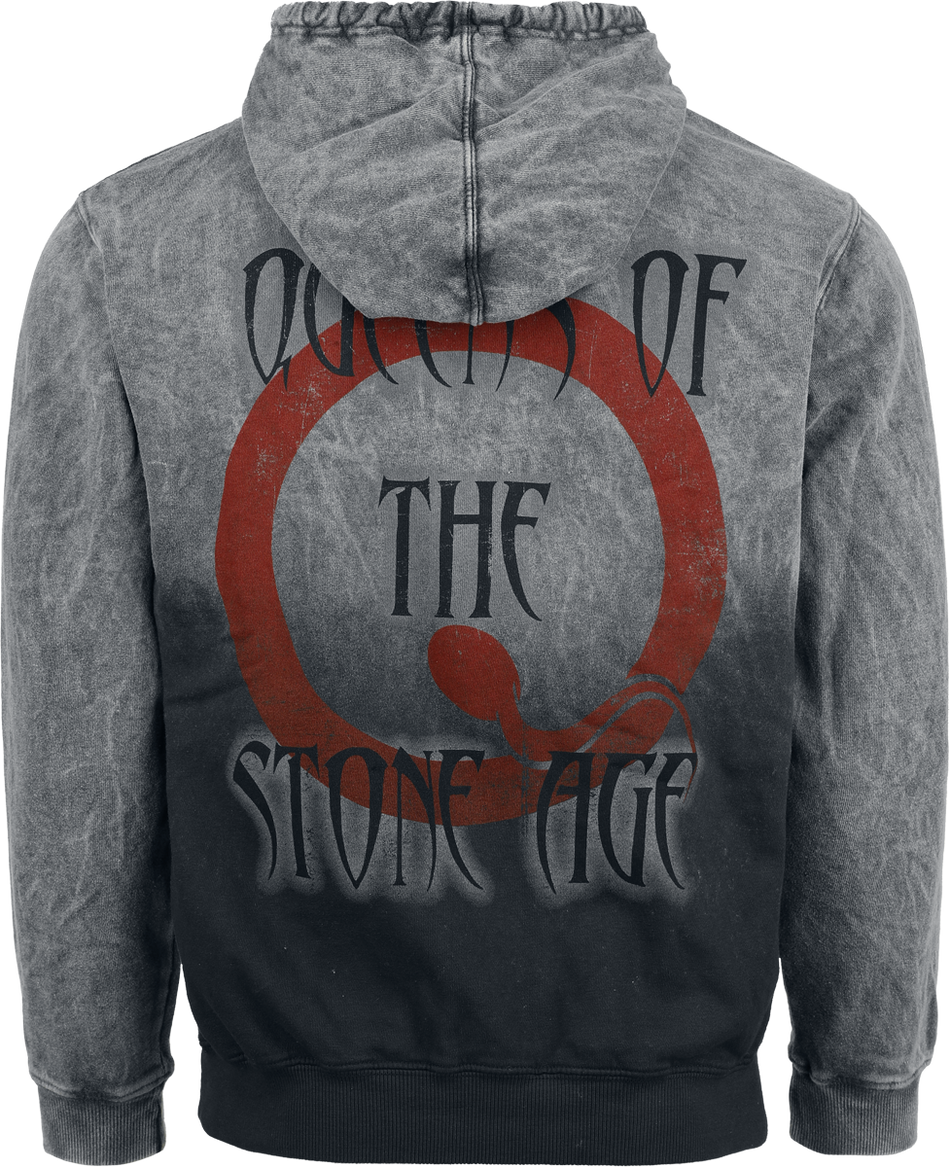 Sweat-shirt à capuche  de Queens Of The Stone Age - Logo - S à XXL - pour Homme - gris - Queens Of The Stone Age - View 2