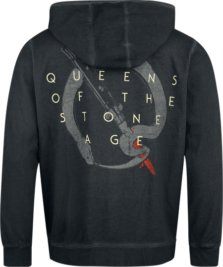 Sweat-shirt zippé à capuche  de Queens Of The Stone Age - Bad Dog - S à XXL - pour Homme - anthracite - Queens Of The Stone Age - View 2