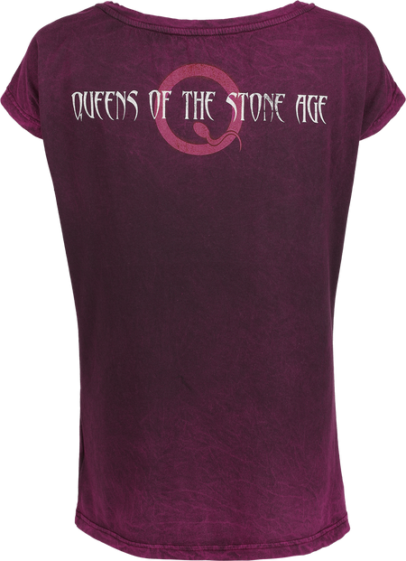 T-Shirt Manches courtes  de Queens Of The Stone Age - Neon Sacrilege - S à 4XL - pour Femme - bordeaux - Queens Of The Stone Age - View 2