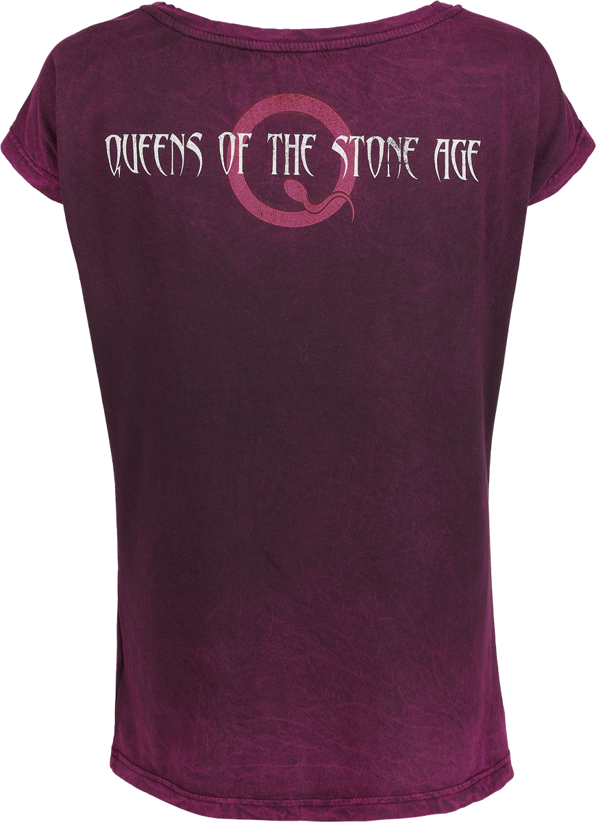 T-Shirt Manches courtes  de Queens Of The Stone Age - Neon Sacrilege - S à 4XL - pour Femme - bordeaux - Queens Of The Stone Age - View 2