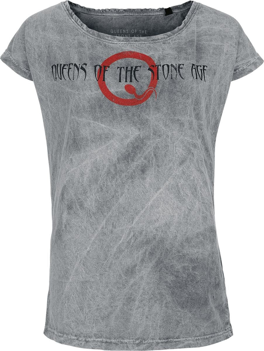 T-Shirt Manches courtes  de Queens Of The Stone Age - Logo - S à 4XL - pour Femme - gris - Queens Of The Stone Age