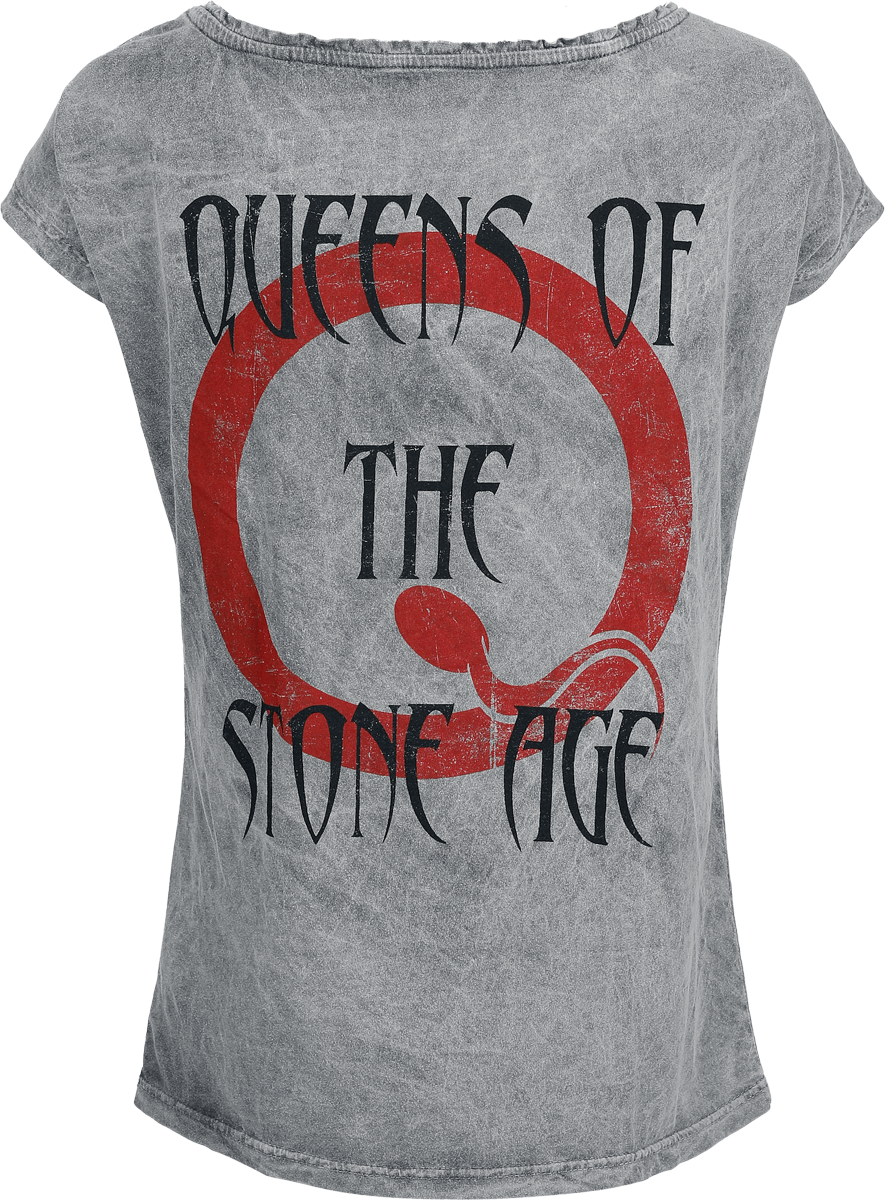 T-Shirt Manches courtes  de Queens Of The Stone Age - Logo - S à 4XL - pour Femme - gris - Queens Of The Stone Age - View 2