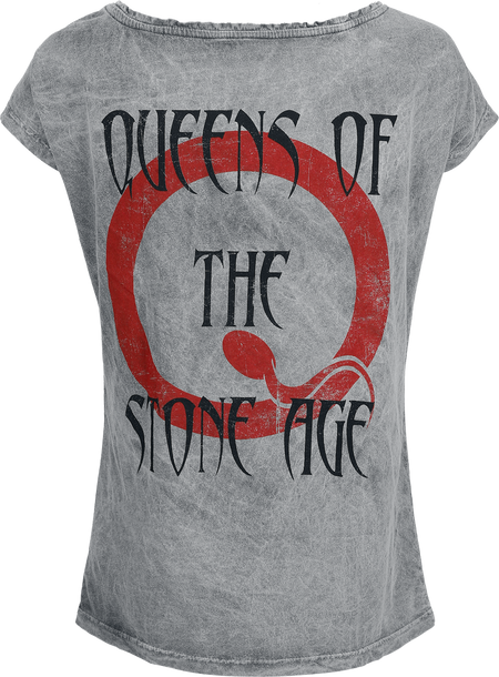 T-Shirt Manches courtes  de Queens Of The Stone Age - Logo - S à 4XL - pour Femme - gris - Queens Of The Stone Age - View 2