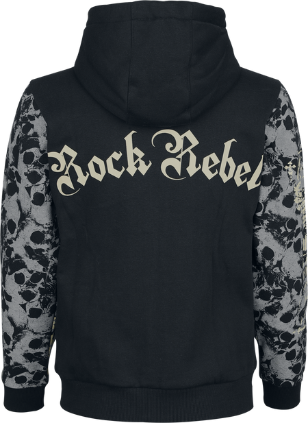 Sweat-shirt zippé à capuche  de Rock Rebel by EMP - Skulls & Details - S à XXL - pour Femme - noir - Rock Rebel by EMP - View 2