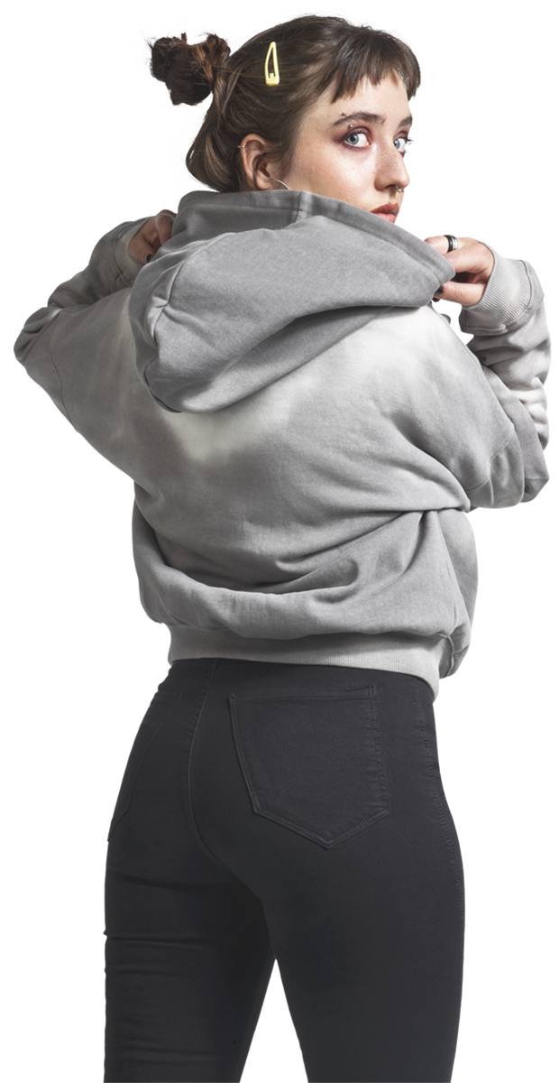 Sweat-shirt à capuche  de RED by EMP - Sweat à Capuche - Thermo-Réactif - S à XXL - pour Femme - gris - RED by EMP - View 2