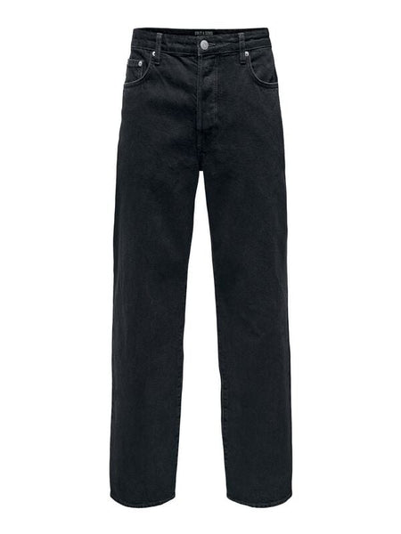 Jean  de ONLY and SONS - ONSFADE LOOSE WB 6778 TAI DNM NOOS - W29L32 à W36L34 - pour Homme - noir - ONLY and SONS