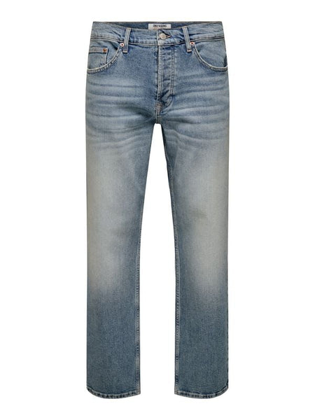 Jean  de ONLY and SONS - ONSEDGE PERFORMANCE LB 3816 DOT DNM - W29L32 à W36L34 - pour Homme - bleu - ONLY and SONS