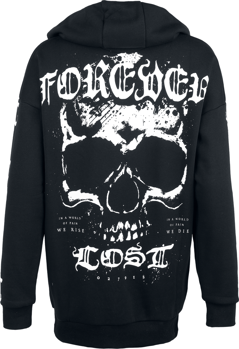 Sweat-shirt à capuche  de Black Blood by Gothicana - Forever Lost - S à XXL - pour Femme - noir - Black Blood by Gothicana - View 2
