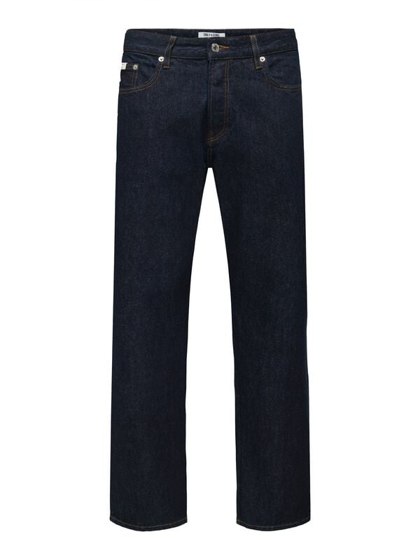 Jean  de ONLY and SONS - ONSEDGE STRAIGHT DB RINSE 4942 TAI DNM - W29L32 à W36L34 - pour Homme - bleu - ONLY and SONS