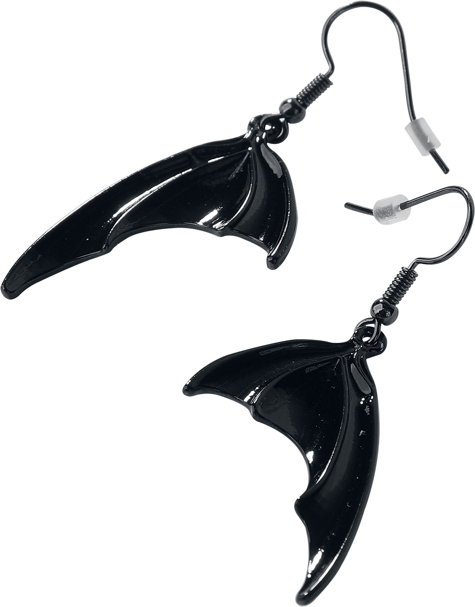 Boucles d'oreilles Gothic de Gothicana by EMP - Bat Wings - pour Femme - noir - Gothicana by EMP - View 2