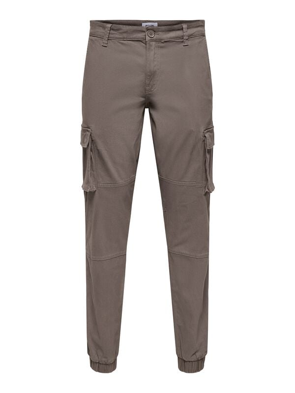 Pantalon Cargo  de ONLY and SONS - ONSCAM STAGE CARGO CUFF LIFE 6687 NOOS - W29L32 à W36L34 - pour Homme - beige - ONLY and SONS