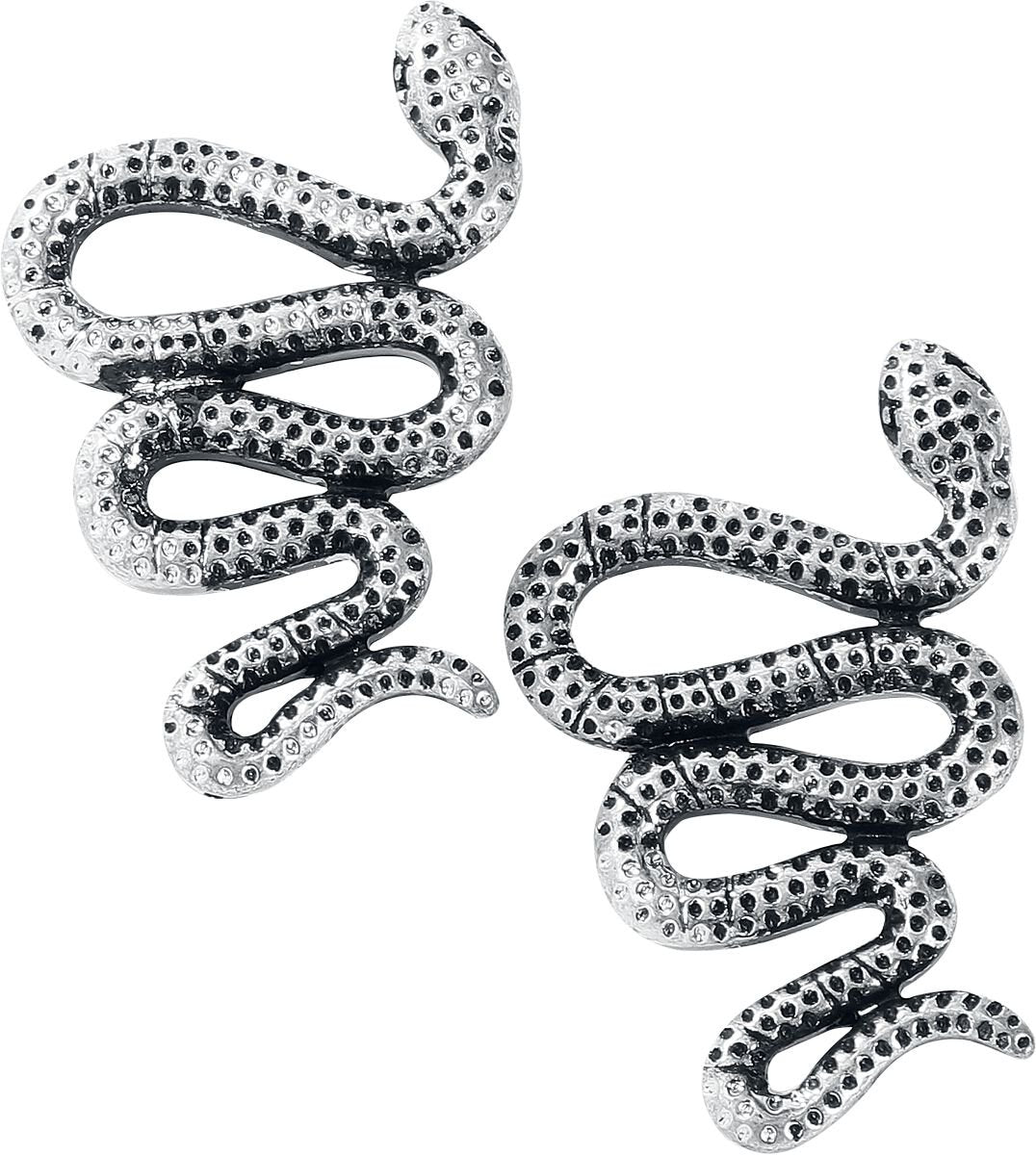 Set de boucles d'oreilles Gothic de Rock Rebel by EMP - Big Snake - pour Femme - couleur argent - Rock Rebel by EMP