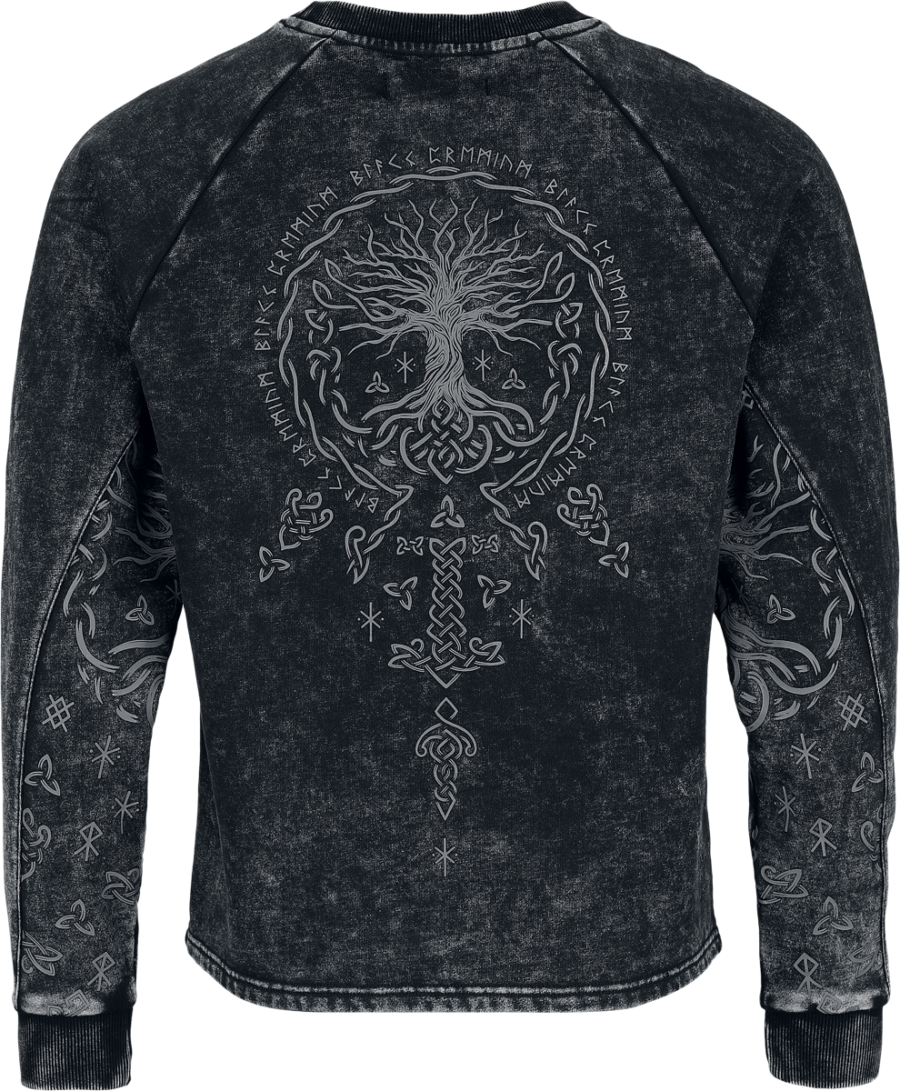 Sweat-shirt  de Black Premium by EMP - Celtic fine lines - S à M - pour Homme - noir - Black Premium by EMP - View 2
