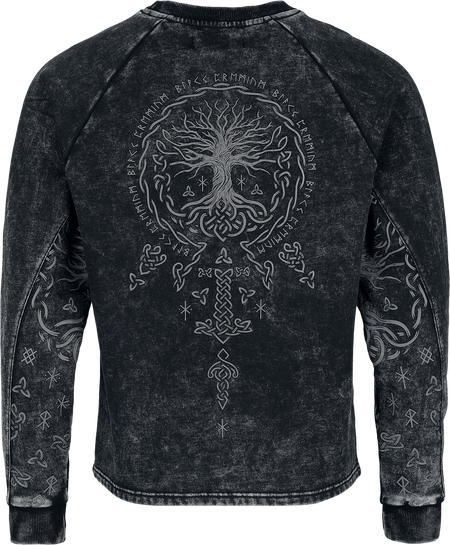 Sweat-shirt  de Black Premium by EMP - Celtic fine lines - S à M - pour Homme - noir - Black Premium by EMP - View 2
