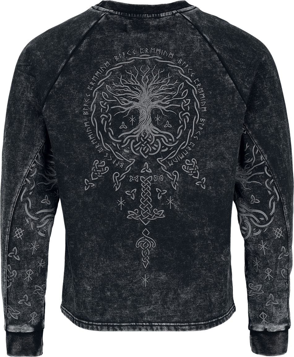 Sweat-shirt  de Black Premium by EMP - Celtic fine lines - S à M - pour Homme - noir - Black Premium by EMP - View 2