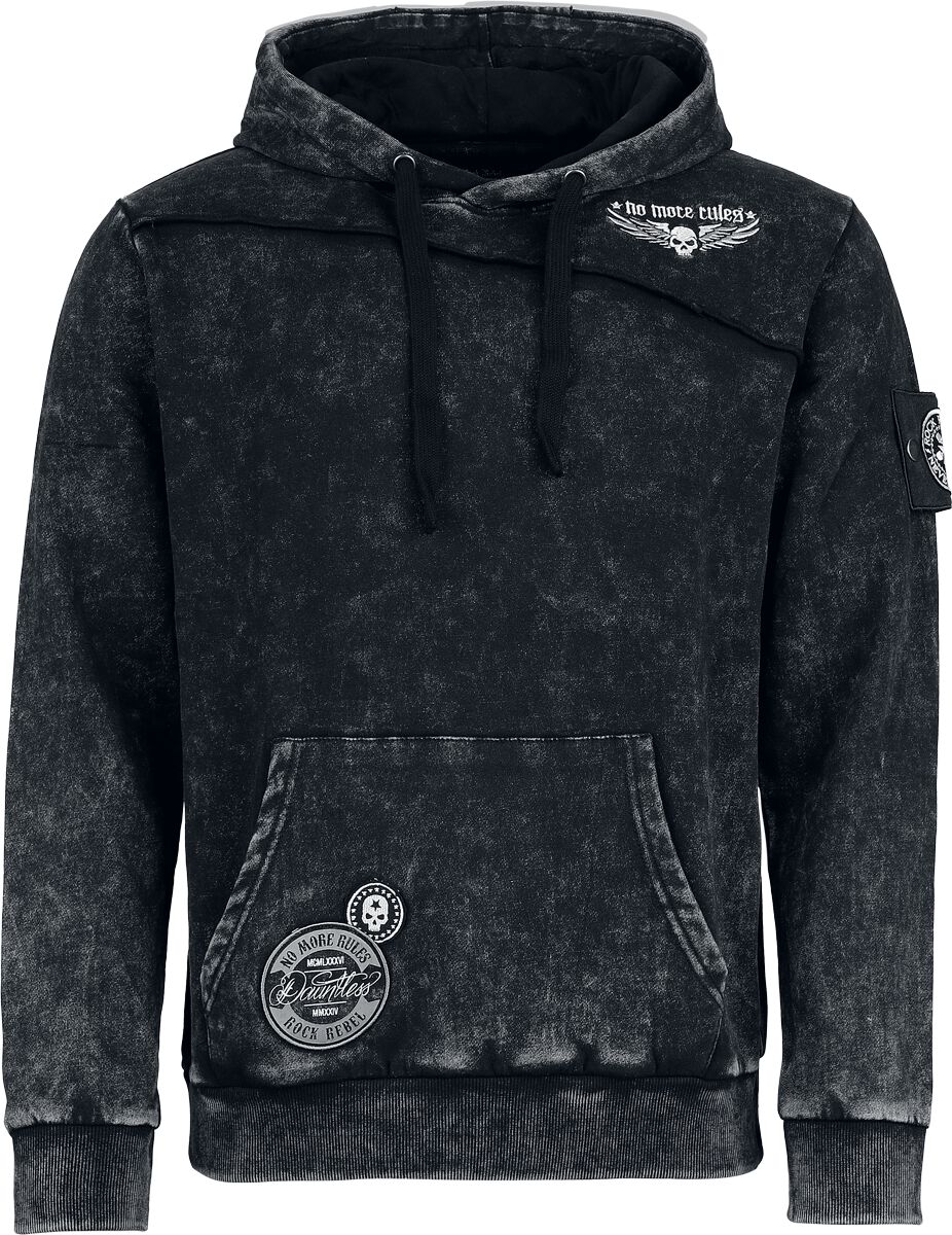 Sweat-shirt à capuche  de Rock Rebel by EMP - Skulls & Details - M à XXL - pour Homme - gris - Rock Rebel by EMP