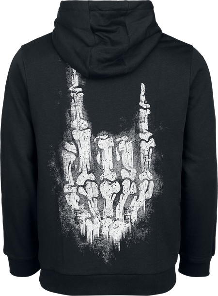 Sweat-shirt à capuche Gothic de Gothicana by EMP - Skeleton Rockhand - M à XXL - pour Homme - noir - Gothicana by EMP - View 2