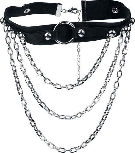 Serre-cou Gothic de Gothicana by EMP - Circle Chain Choker - pour Femme - noir - Gothicana by EMP