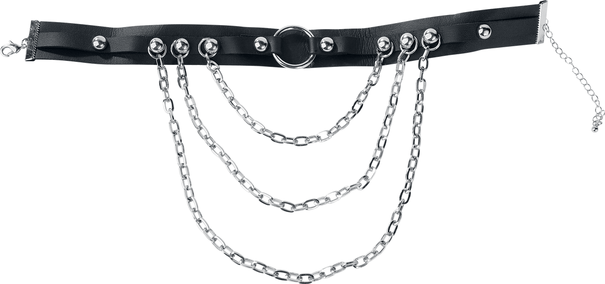 Serre-cou Gothic de Gothicana by EMP - Circle Chain Choker - pour Femme - noir - Gothicana by EMP - View 2