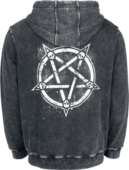 Sweat-shirt à capuche Gothic de Gothicana by EMP - Pentagramme - M à XXL - pour Homme - noir - Gothicana by EMP - View 2