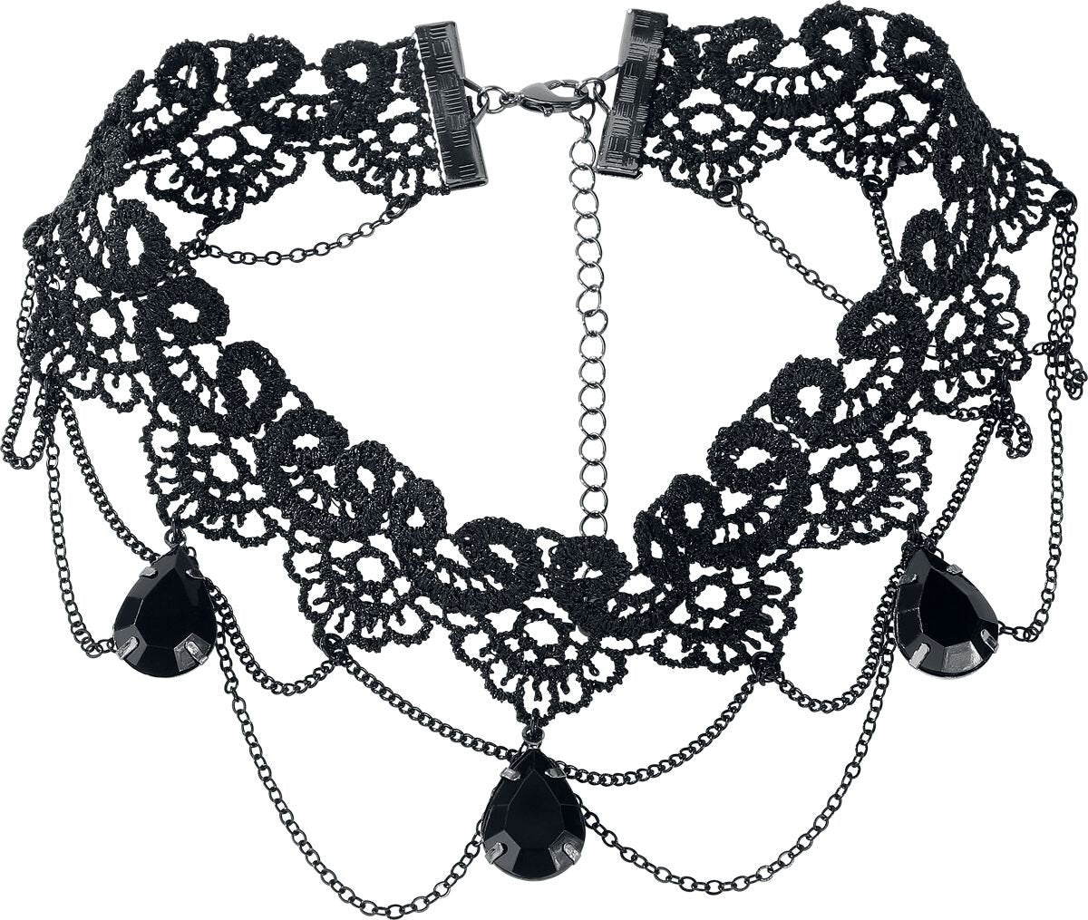 Serre-cou Gothic de Gothicana by EMP - Lace Choker - pour Femme - noir - Gothicana by EMP