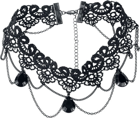 Serre-cou Gothic de Gothicana by EMP - Lace Choker - pour Femme - noir - Gothicana by EMP
