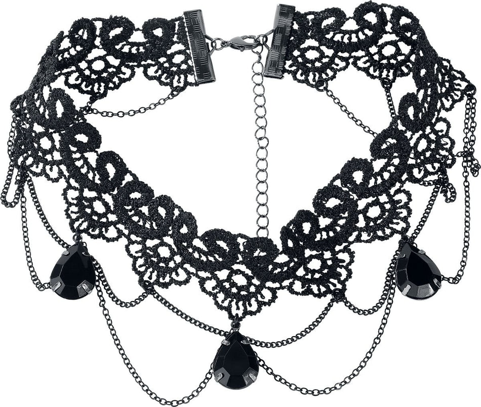 Serre-cou Gothic de Gothicana by EMP - Lace Choker - pour Femme - noir - Gothicana by EMP