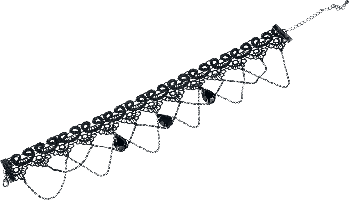 Serre-cou Gothic de Gothicana by EMP - Lace Choker - pour Femme - noir - Gothicana by EMP - View 2