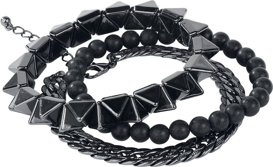 Set de bracelets  de Black Premium by EMP - Stud Mix - pour Unisexe - noir - Black Premium by EMP