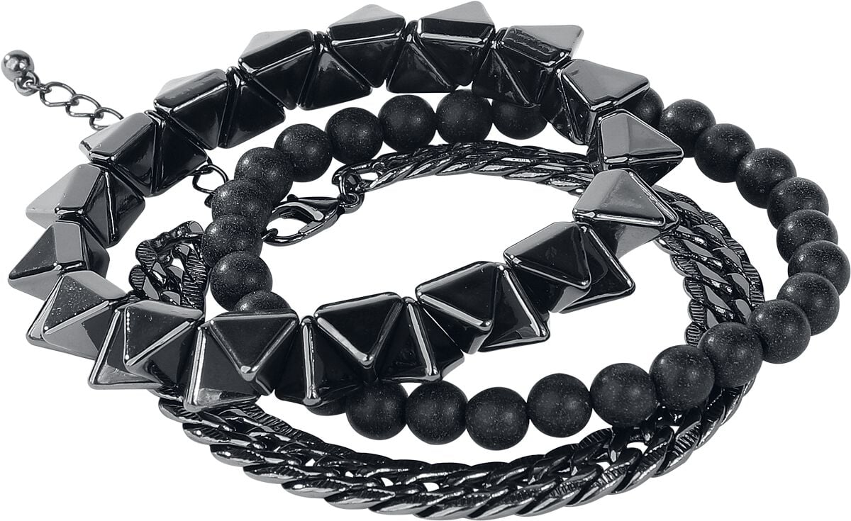 Set de bracelets  de Black Premium by EMP - Stud Mix - pour Unisexe - noir - Black Premium by EMP