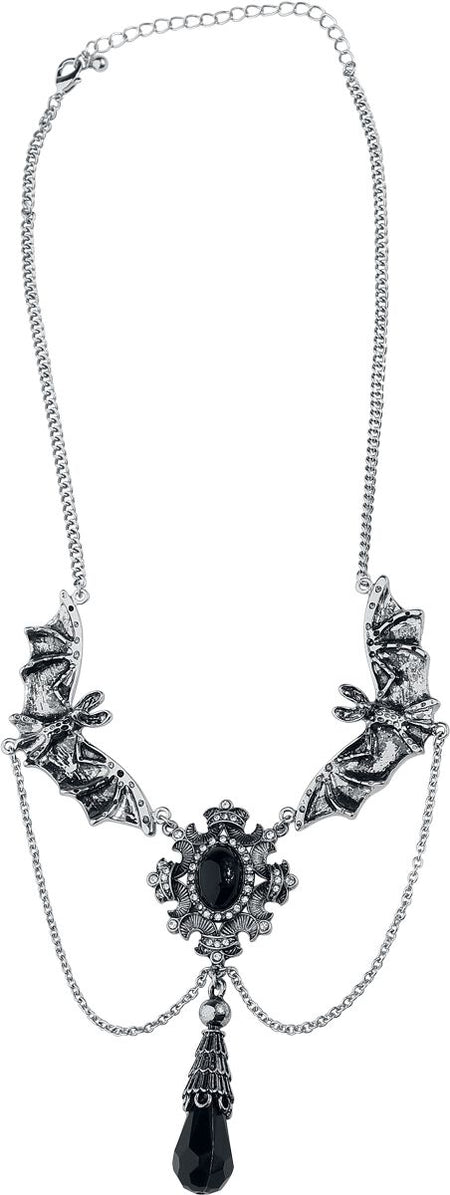 Collier Gothic de Gothicana by EMP - Dark Bats - pour Femme - couleur argent - Gothicana by EMP