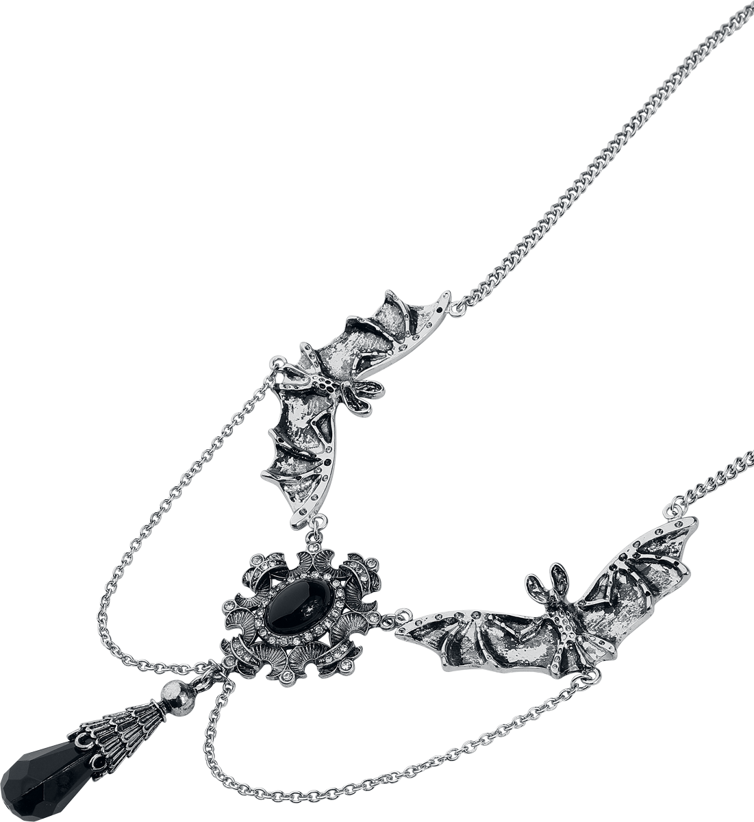 Collier Gothic de Gothicana by EMP - Dark Bats - pour Femme - couleur argent - Gothicana by EMP - View 2